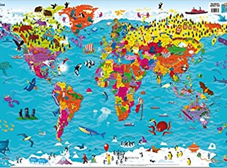 Collins Children s World Wall Laminated Map Online Hot Sale