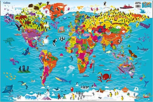 Collins Children s World Wall Laminated Map Online Hot Sale