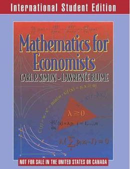 MATHEMATICS FOR ECONOMICS For Cheap